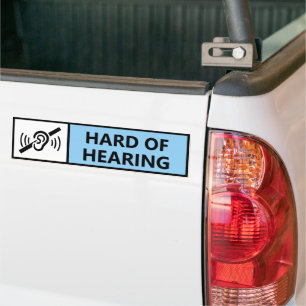 Hard of Hearing Deaf Driver Disability Car Bumper Sticker