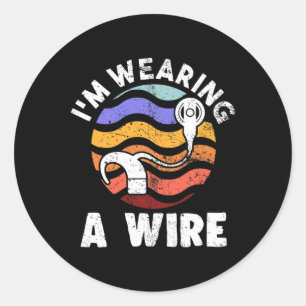 Hard Of Hearing Fun Asl Hearing Impaired I'm Weari Classic Round Sticker