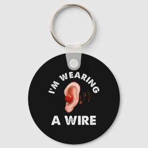 Hard Of Hearing Fun ASL Hearing Impaired I'm Weari Keychain