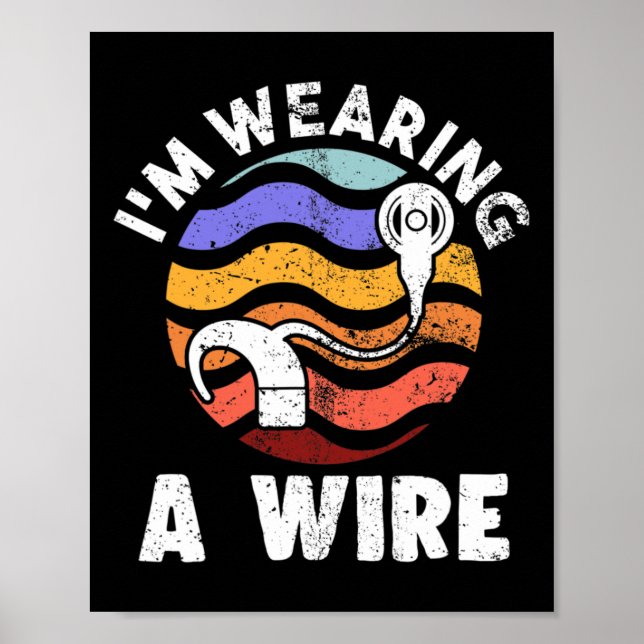 Hard Of Hearing Fun ASL Hearing Impaired I'm Weari Poster (Front)