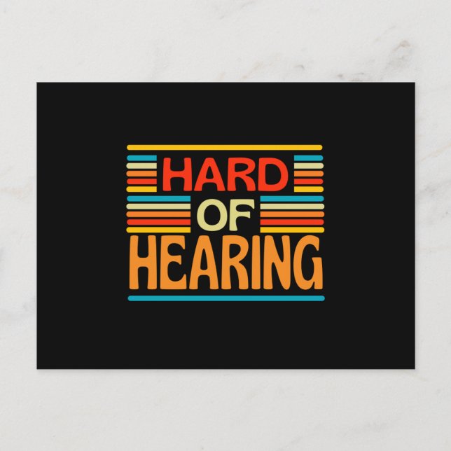 Hard Of Hearing  Hearing Impaired Postcard (Front)