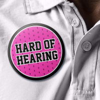 Hard of Hearing Pink Black Sporty Varsity Deafness