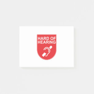 Hard of Hearing Post-it Notes