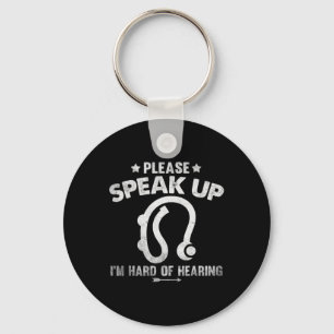 Hard Of Hearing Vintage Hearing Impaired Please Sp Keychain