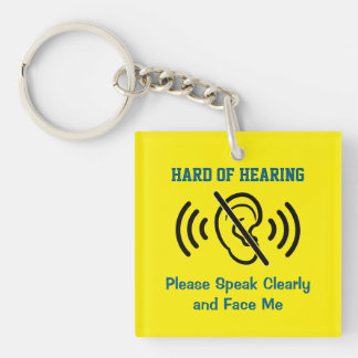 Hard Of Hearing - Yellow Keychain