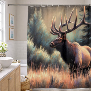Hard Pastel Drawing Painting of an Elk