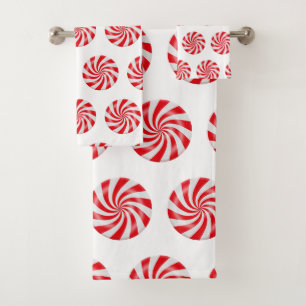 Hard Peppermint Candy Design Bathroom Towel Set