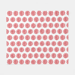 Hard Peppermint Candy Design Fleece Blanket