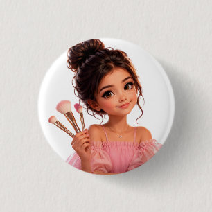 Hard plastic coaster 1 inch round button