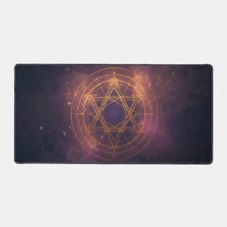 Hard plastic coaster desk mat