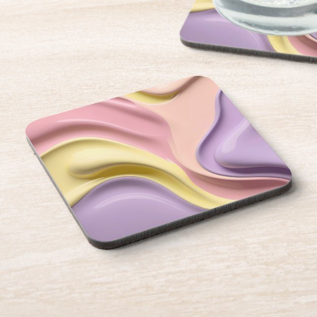 Hard plastic coaster in stylish graphic (Left Side)