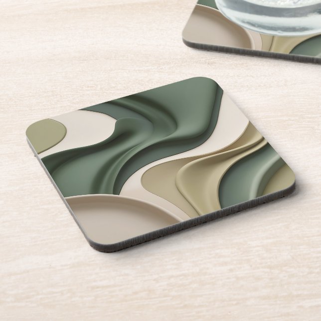 Hard plastic coaster in stylish graphic (Left Side)