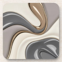 Hard plastic coaster in stylish graphic