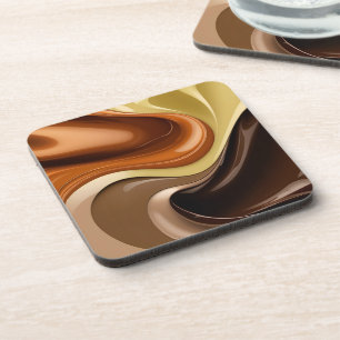 Hard plastic coaster in stylish graphic