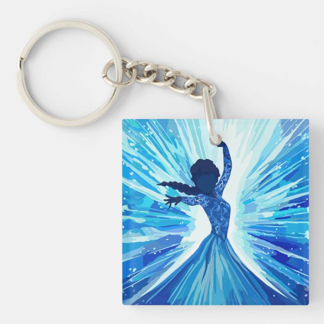 Hard plastic coaster keychain (Front)