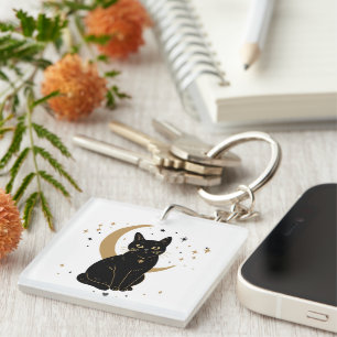 Hard plastic coaster keychain