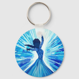 Hard plastic coaster keychain