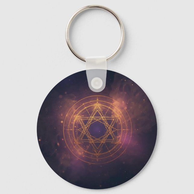 Hard plastic coaster keychain (Front)