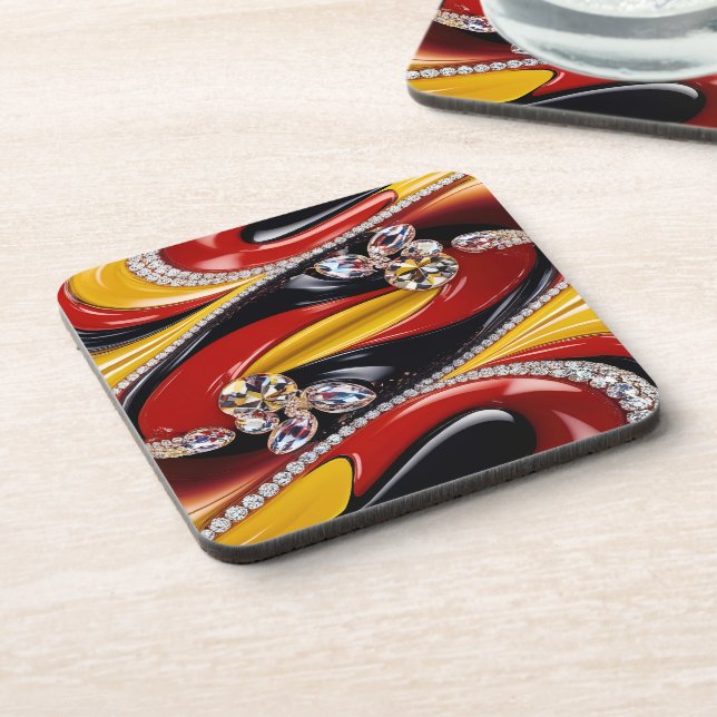 Hard plastic coaster with Belgian Colours (Left Side)