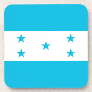 Hard plastic coaster with flag of Honduras