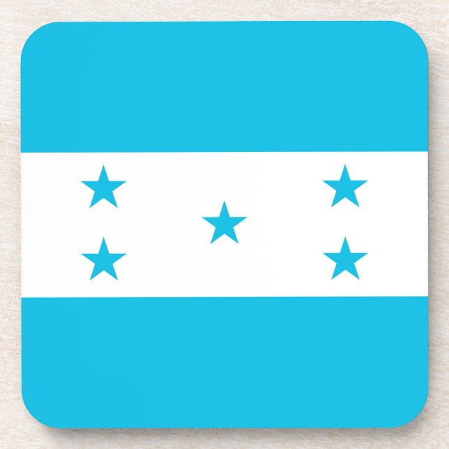 Hard plastic coaster with flag of Honduras (Front)