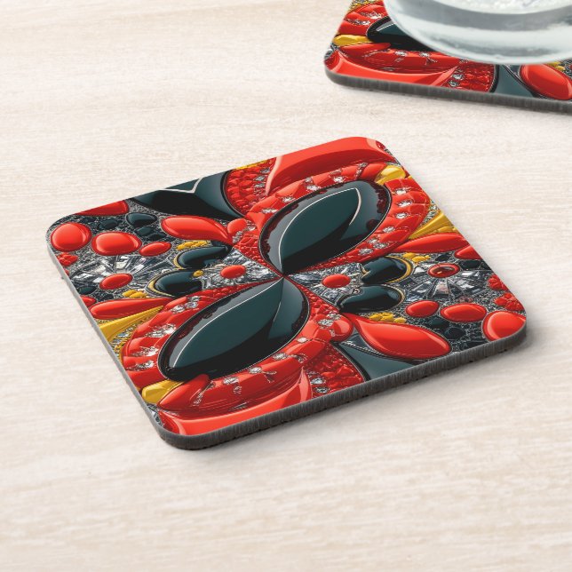 Hard plastic coaster with German Colours (Left Side)