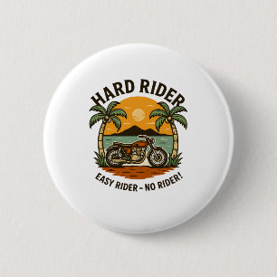 Hard Rider Summer 2 Inch Round Button