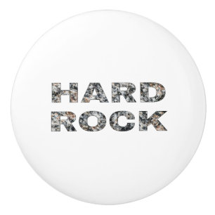 Hard Rock Granite Text Ceramic Knob