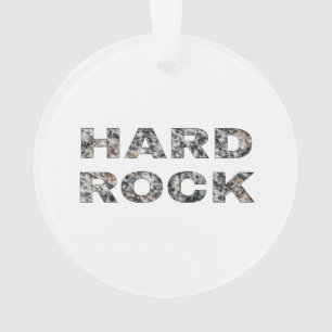 Hard Rock Granite Text Ornament