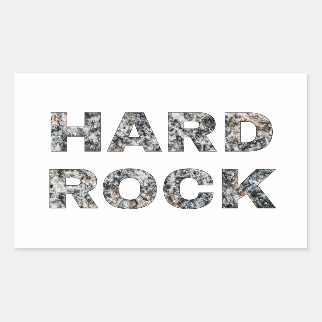 Hard Rock Granite Text Sticker (Front)