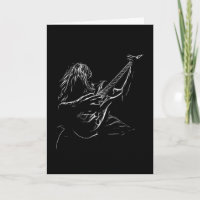 Hard Rock Heavy Metal Art Guitarist Birthday Card