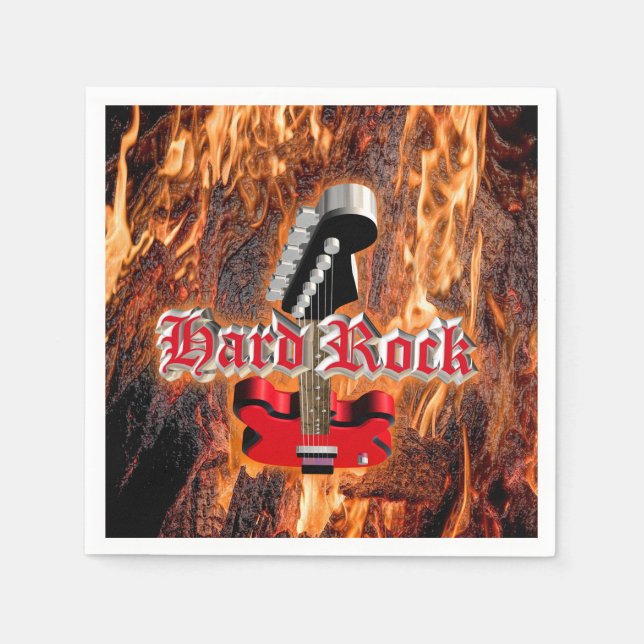 Hard rock into the fire napkin (Front)
