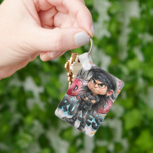 Hard Rock Metal Dad Keychain