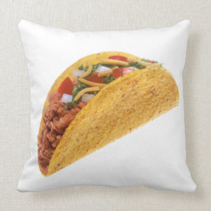 Hard Shell Taco Throw Pillow