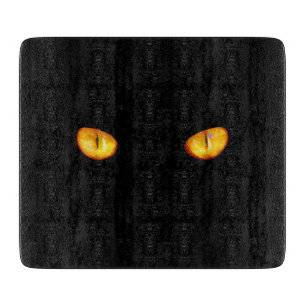 Hard Stare of Golden Bombay Cat Eyes Cutting Board