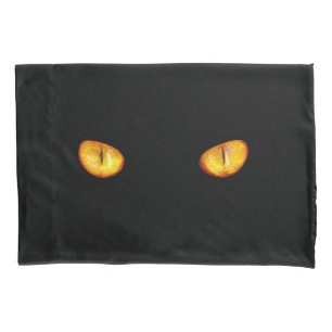 Hard Stare of Golden Bombay Cat Eyes Pillowcase