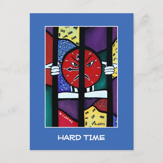 Hard Time On Blue - Time Pieces Postcard (Front)