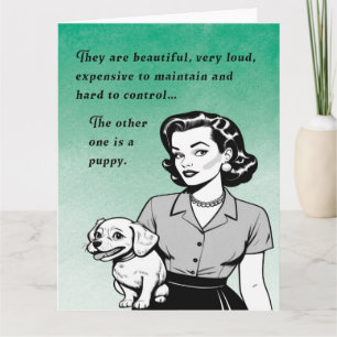 Hard To Control Retro Greeting Card