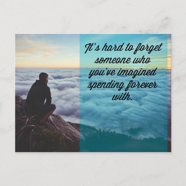 Hard To Forget Quote Postcard (Front)