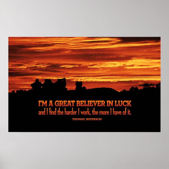 Hard Work and Luck Poster Print (Front)