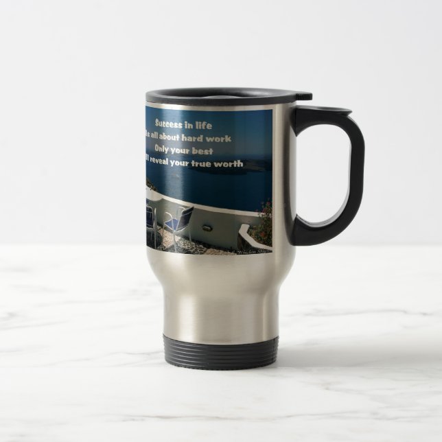 Hard work and success travel mug (Right)