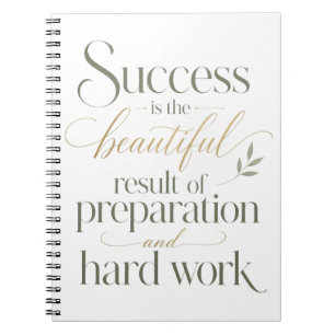 Hard Work Brings Success Promotion Congratulations Notebook