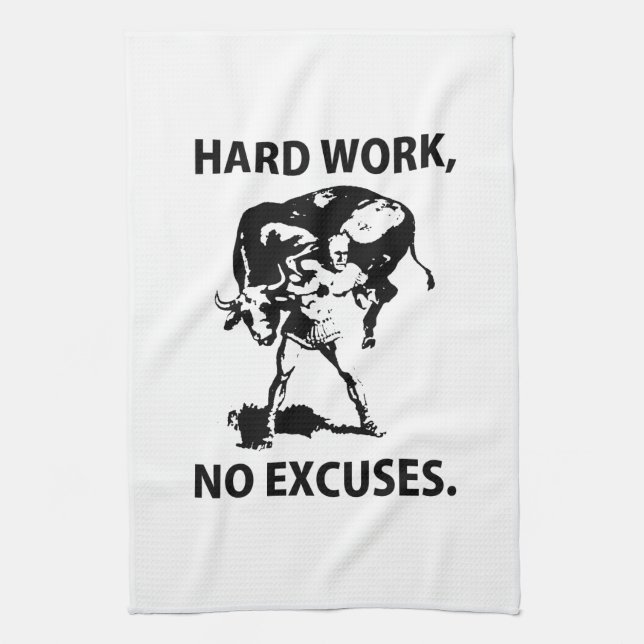"Hard Work" Kitchen Towel (Vertical)