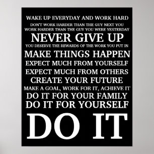 Hard Work Manifesto Poster