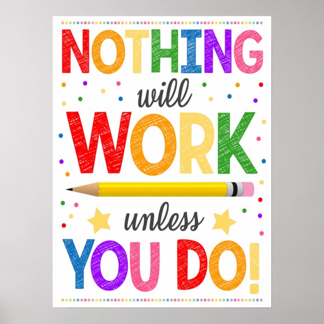Hard Work Motivational Poster (Front)