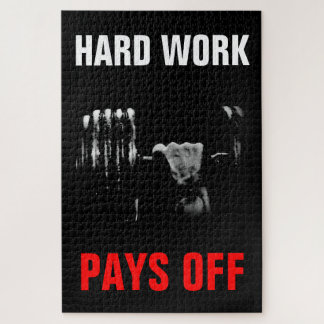 Hard Work Pays Off Bodybuilding Training Jigsaw Puzzle