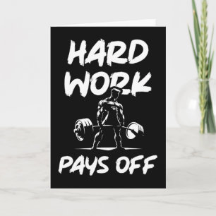 Hard Work Pays Off Gym Workout Fitness Motivation Card