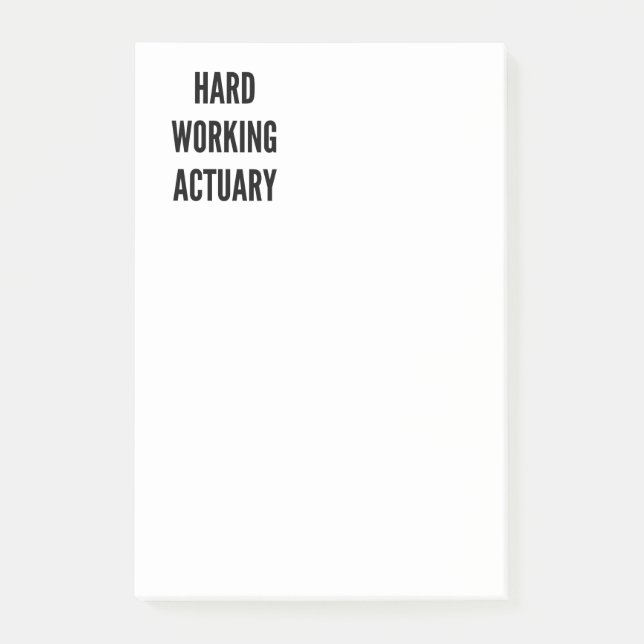 Hard Working Actuary Post-it Notes (Front)