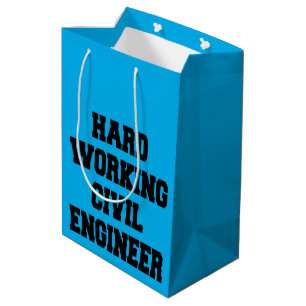 Hard Working Civil Engineer Medium Gift Bag
