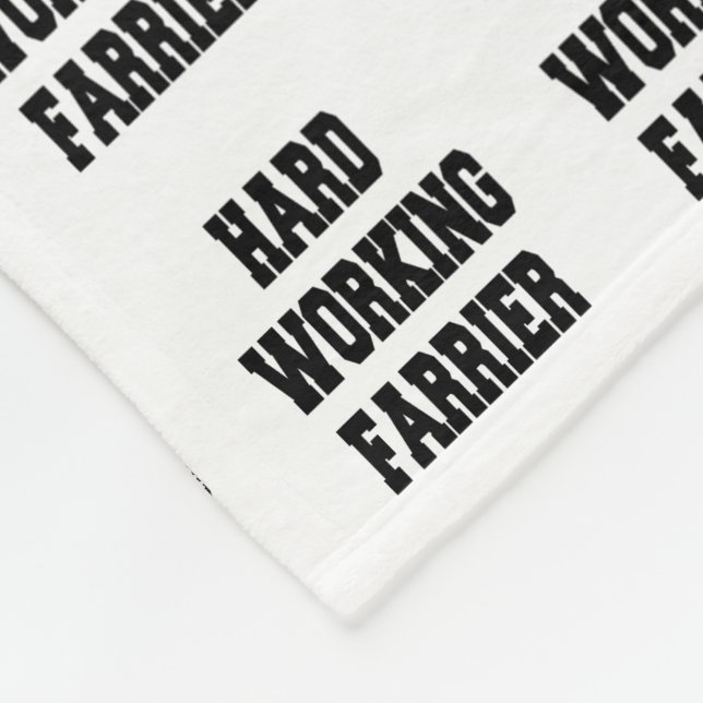 Hard Working Farrier Fleece Blanket (Corner)